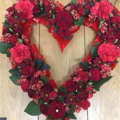 OPEN HEART tribute (mixed flowers  )