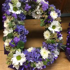 Letters mixed flowers 