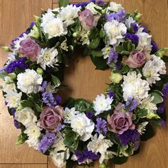 Lilac and white  wreath 