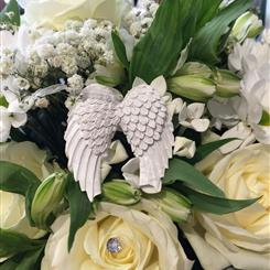 Angel Wings coffin spray 