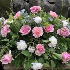 ROSE AND CARNATION casket spray 